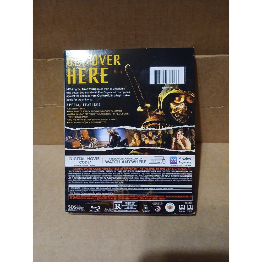 Mortal Kombat (Blu-Ray + Digital) DVD Fighting MMA movie - Picture 2 of 4